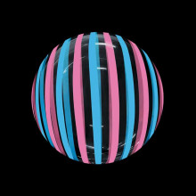 بالون بابلز مخطط وردي و سماوي 18 إنش