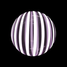 18 inch Stripe Crystal purple Bubble Balloons