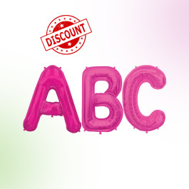 16 inch Magenta Letters Balloons
