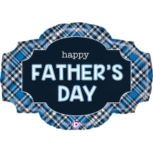 25 inch Father's Day Plaid balloon