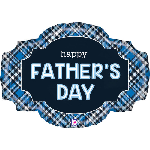 25 inch Father's Day Plaid balloon