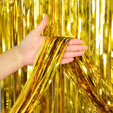 Gold foil curtain 2.4x1.0 m