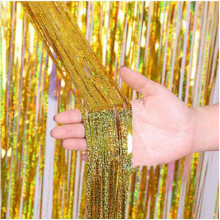 Gold holographic foil curtain 2.4x1.0 m
