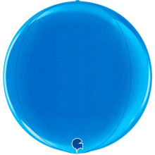 15 inch Globe Blue 4D Foil Balloons