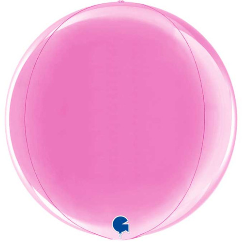 15 inch Globe Fuxia 4D Foil Balloons