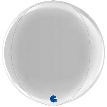 15 inch Globe Silver 4D Foil Balloons