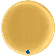 15 inch Globe Gold 4D Foil Balloons