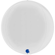 15 inch Globe White 4D Foil Balloons