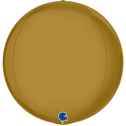 15 inch Globe Satin Gold 4D Foil Balloons 15 inch Globe Satin Gold 4D Foil Balloons
