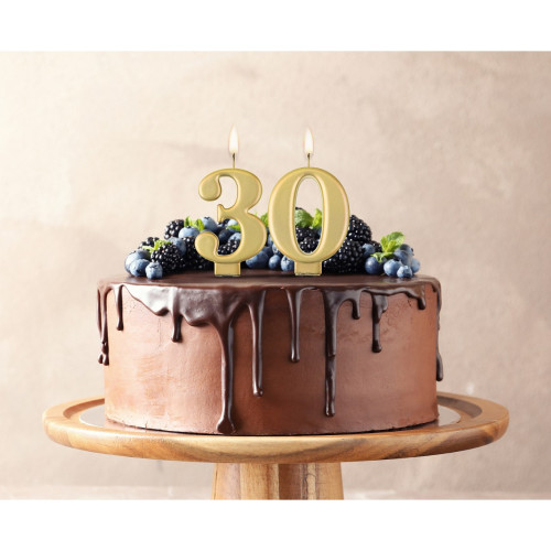 Birthday candle number 3, metallic gold, 8.0 cm Birthday candle number 3, metallic gold, 8.0 cm