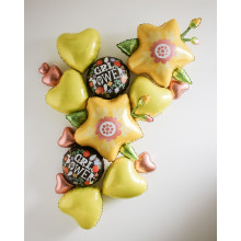 34 inch Yellow Flower Foil balloon