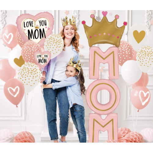 60 inch Special Delivery Mom Crown Foil balloon