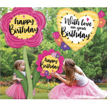35 inch With Love Birthday Flowers balloon