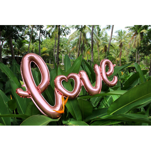 47 inches Rose Gold Love Script Foil balloon 47 inches Rose Gold Love Script Foil balloon