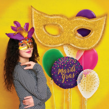 51 inch Gold Glitter Mask Foil balloon 51 inch Gold Glitter Mask Foil balloon