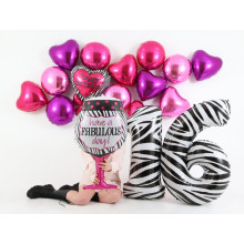 بالون عيد ميلاد قلب مخطط 30 إنش بالون عيد ميلاد قلب مخطط 30 إنش