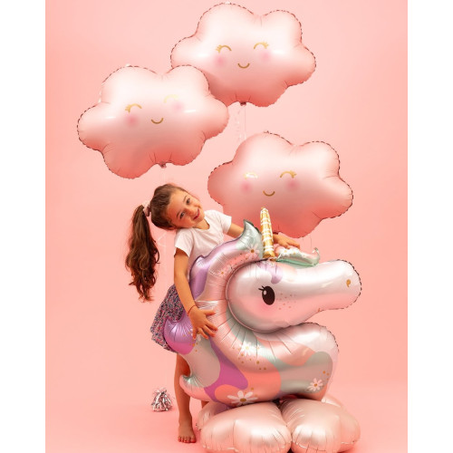 30 inch Cloud Satin Pastel Pink Foil balloon