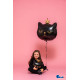 26 inch Cat Princess - White Foil balloon