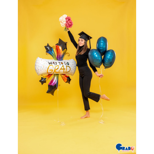 42 inch Bursting Stars Grad Diploma Foil balloon 42 inch Bursting Stars Grad Diploma Foil balloon