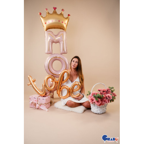 60 inch Special Delivery Mom Crown Foil balloon