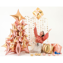 18 inch Deco Concave Cross Gold Foil Balloons