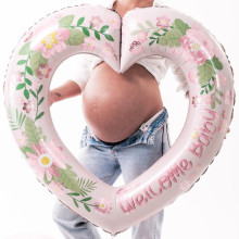 41 inch Linky Heart Baby Girl Foil balloon