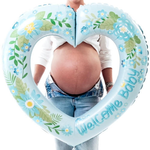 41 inch Linky Heart Baby Boy Foil balloon 41 inch Linky Heart Baby Boy Foil balloon