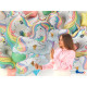 39 inch Macaron Unicorn Head Foil Balloons