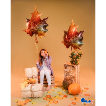 35 inch Glitter Fall Leaf Foil balloon