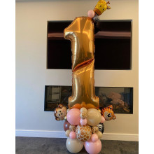 64 inch Number 1 Gold Jumbo Balloon