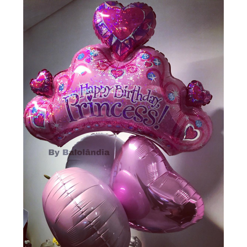 34 inch Happy Birthday Tiara balloon 34 inch Happy Birthday Tiara balloon