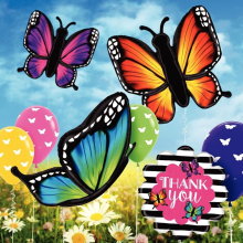 46 inch Radiant Butterfly Pink Foil balloon