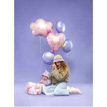 30 inch Cloud Satin Pastel Pink Foil balloon
