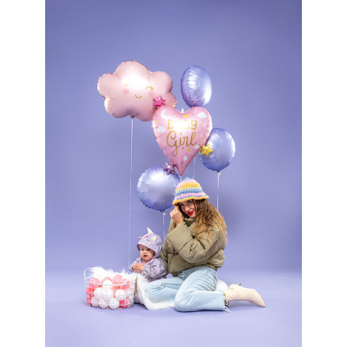 30 inch Cloud Satin Pastel Pink Foil balloon