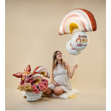 36 inch Boho Rainbow Foil balloon