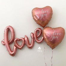 47 inches Rose Gold Love Script Foil balloon