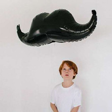 38 inch Mustache Black Foil balloon