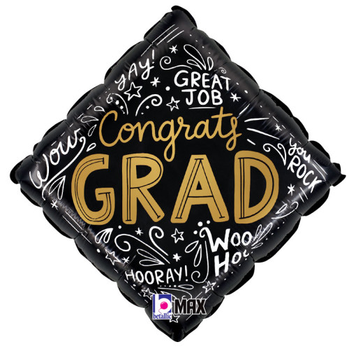 18 inch Congrats Grad Words Foil balloon 18 inch Congrats Grad Words Foil balloon