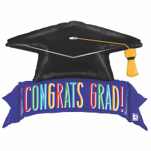 45 inch Congrats Grad Banner Foil balloon