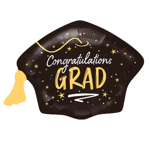 بالون فويل قبعة تخرج - "تهانينا للخريج" 28 إنش