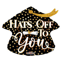 بالون قبعة تخرج ذهبي 18 إنش بالون قبعة تخرج ذهبي 18 إنش