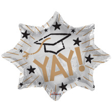 18 inch PR YAY GRAD BURST MT Foil Balloons