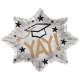 18 inch PR YAY GRAD BURST MT Foil Balloons 18 inch PR YAY GRAD BURST MT Foil Balloons