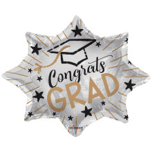 18 inch PR YAY GRAD BURST MT Foil Balloons