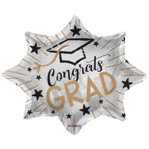 18 inch PR YAY GRAD BURST MT Foil Balloons 18 inch PR YAY GRAD BURST MT Foil Balloons