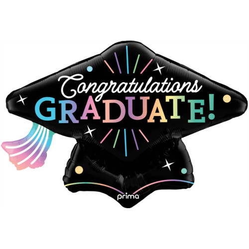 34 inch Congratulations Graduate Gradient Grad Cap Foil balloon 34 inch Congratulations Graduate Gradient Grad Cap Foil balloon