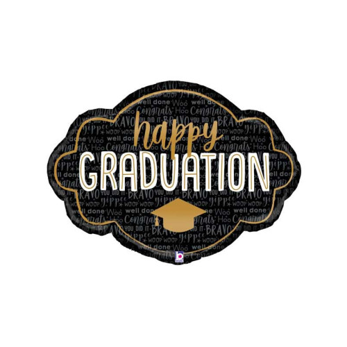 36 inch Happy Graduation Frame Foil balloon