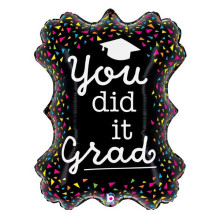 بالون تخرج درع اسود 34 إنش