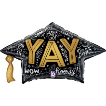 30 inch Grad Cap Words Foil balloon
