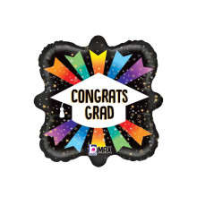 18 inch Congrats Grad Ribbon Foil balloon